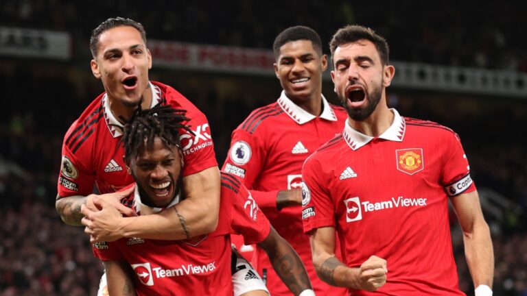 Manchester United Antony Fred Marcus Rashford Bruno Fernandes 2022 23